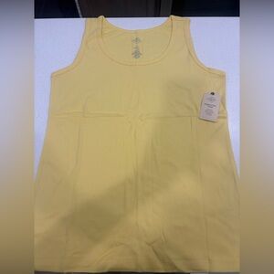 NWT St. John’s Bay Women’s Yellow Sleeveless Tank Top Size xl
